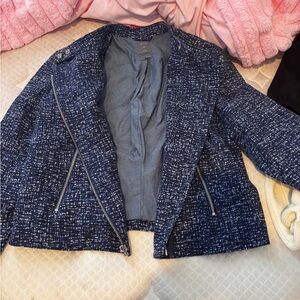 Women's Blue Tweed Jacket